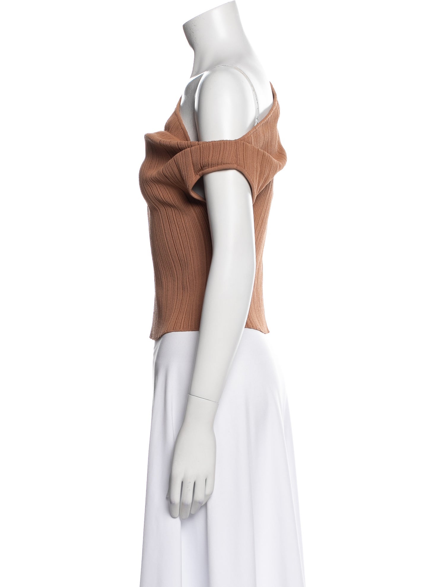 The Sei Asymmetrical Short Sleeve Crop Top