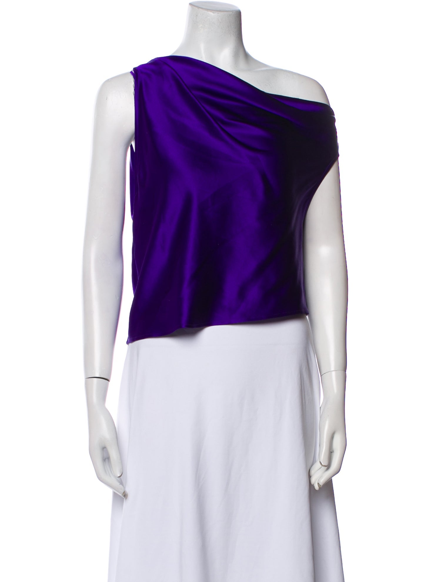 The Sei Silk One-Shoulder Crop Top w/ Tags