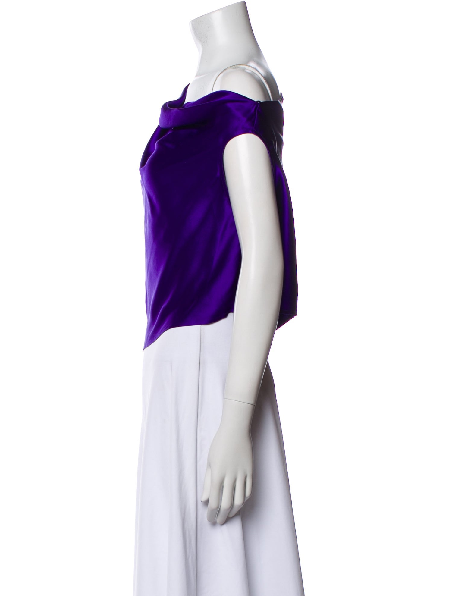 The Sei Silk One-Shoulder Crop Top w/ Tags