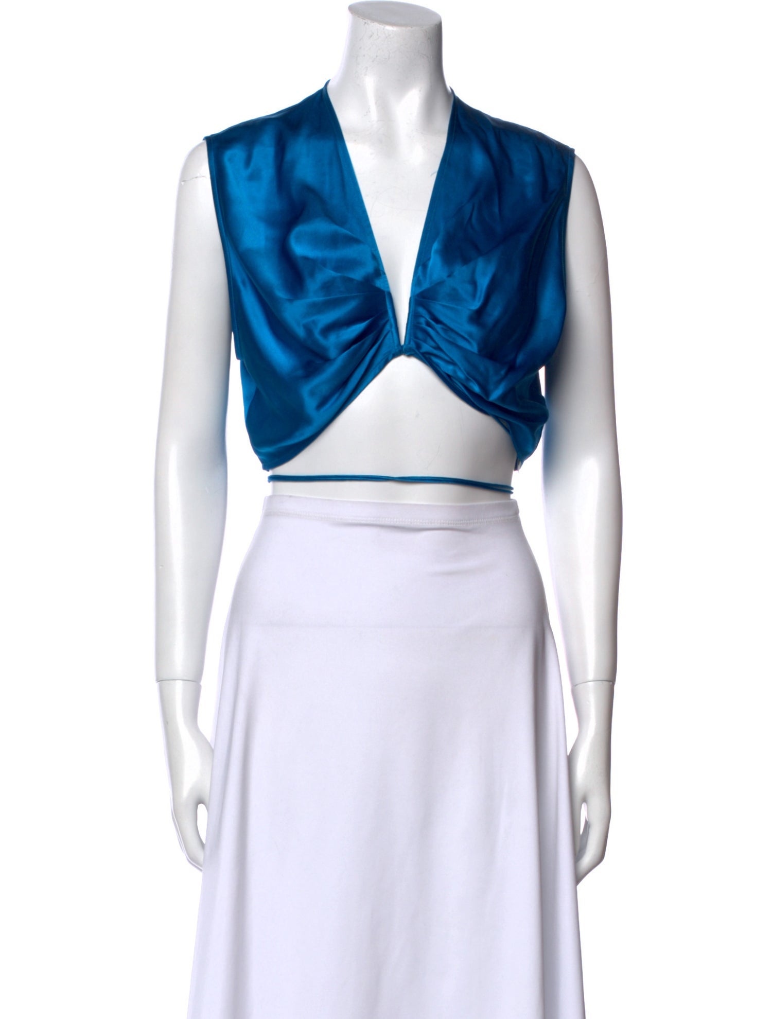 The Sei Silk V-Neck Crop Top w/ Tags