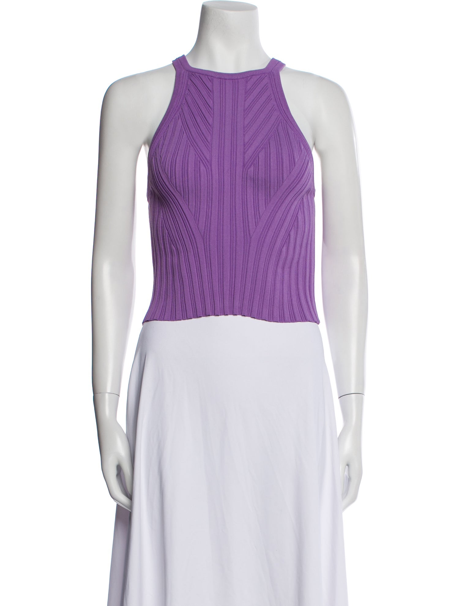 The Sei Striped Square Neckline Crop Top