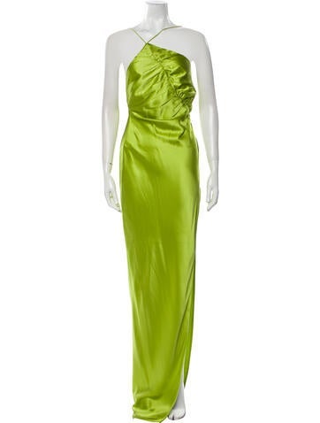 Pre-owned The Sei Silk Long Dress W/ Tags In Green