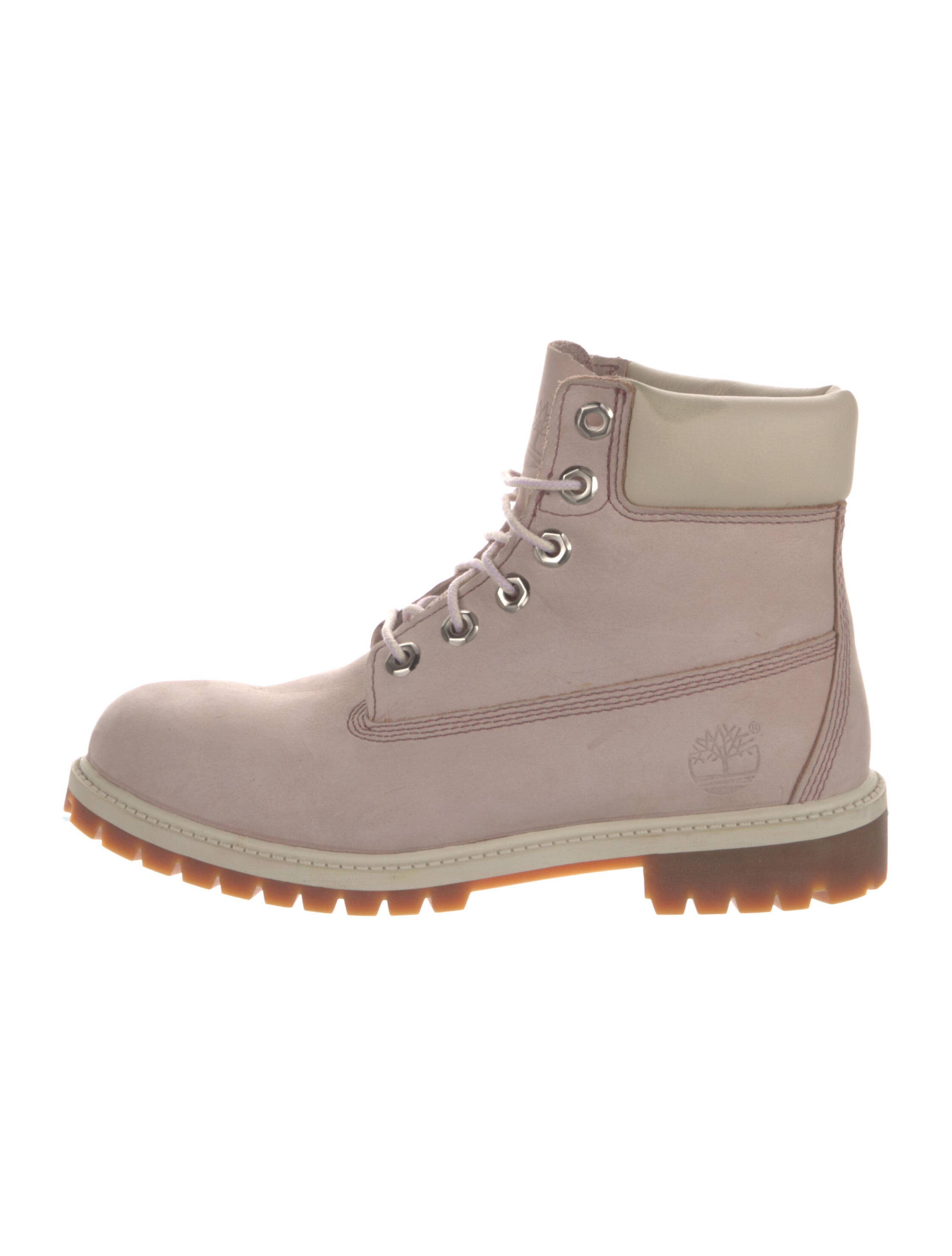 Timberland Suede Whipstitch Trim LaceUp Boots Pink Boots, Shoes