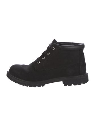 Timberland Suede Whipstitch Trim Lace-Up Boots