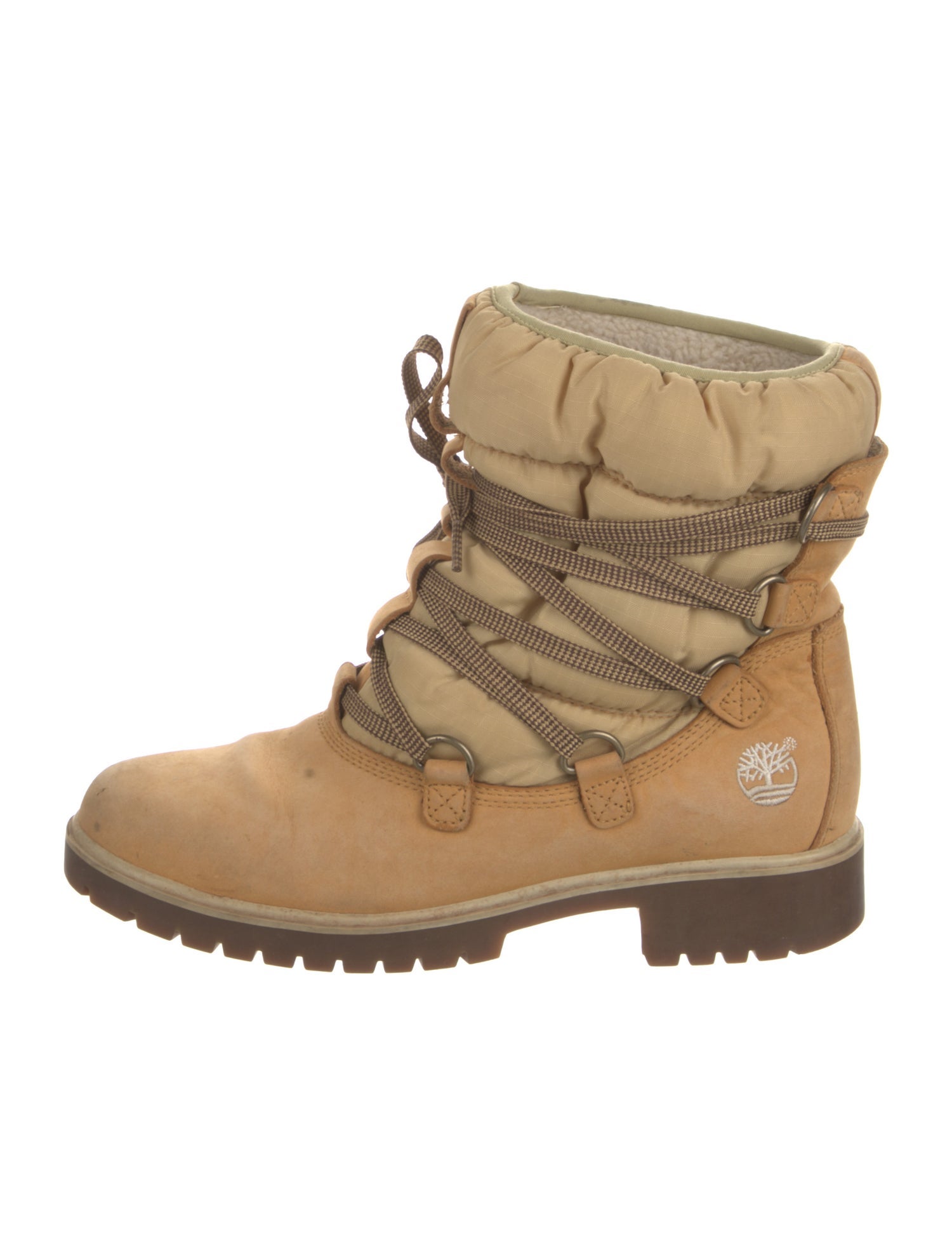 Timberland Suede Colorblock Pattern Hiking Boots