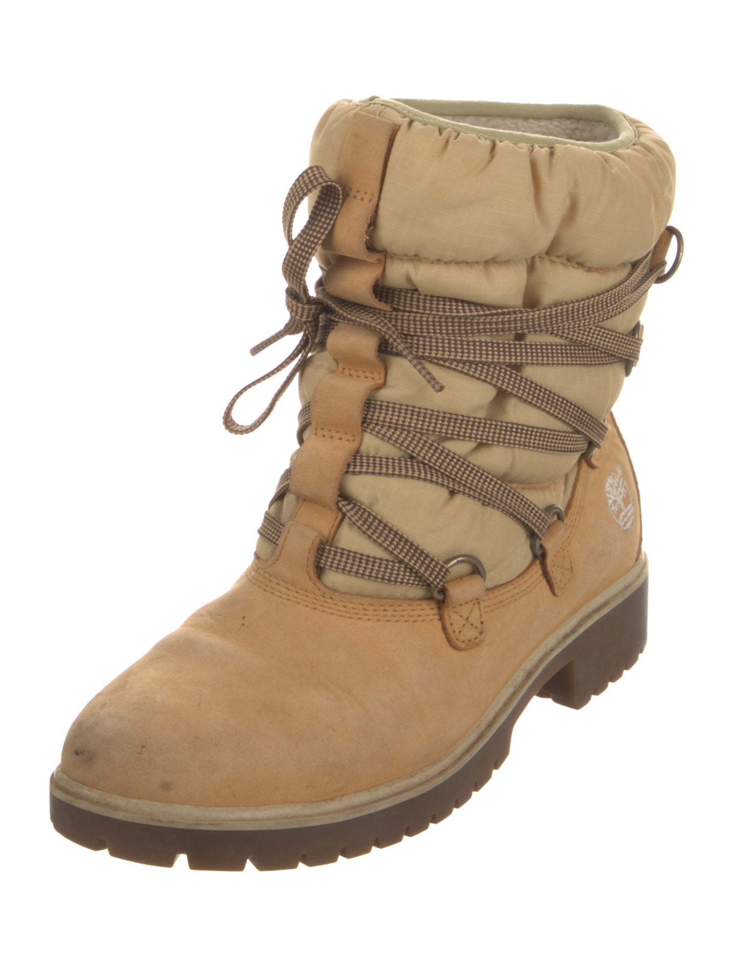 Timberland Suede Colorblock Pattern Hiking Boots