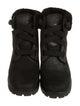 Timberland Suede Faux Fur Trim Combat Boots