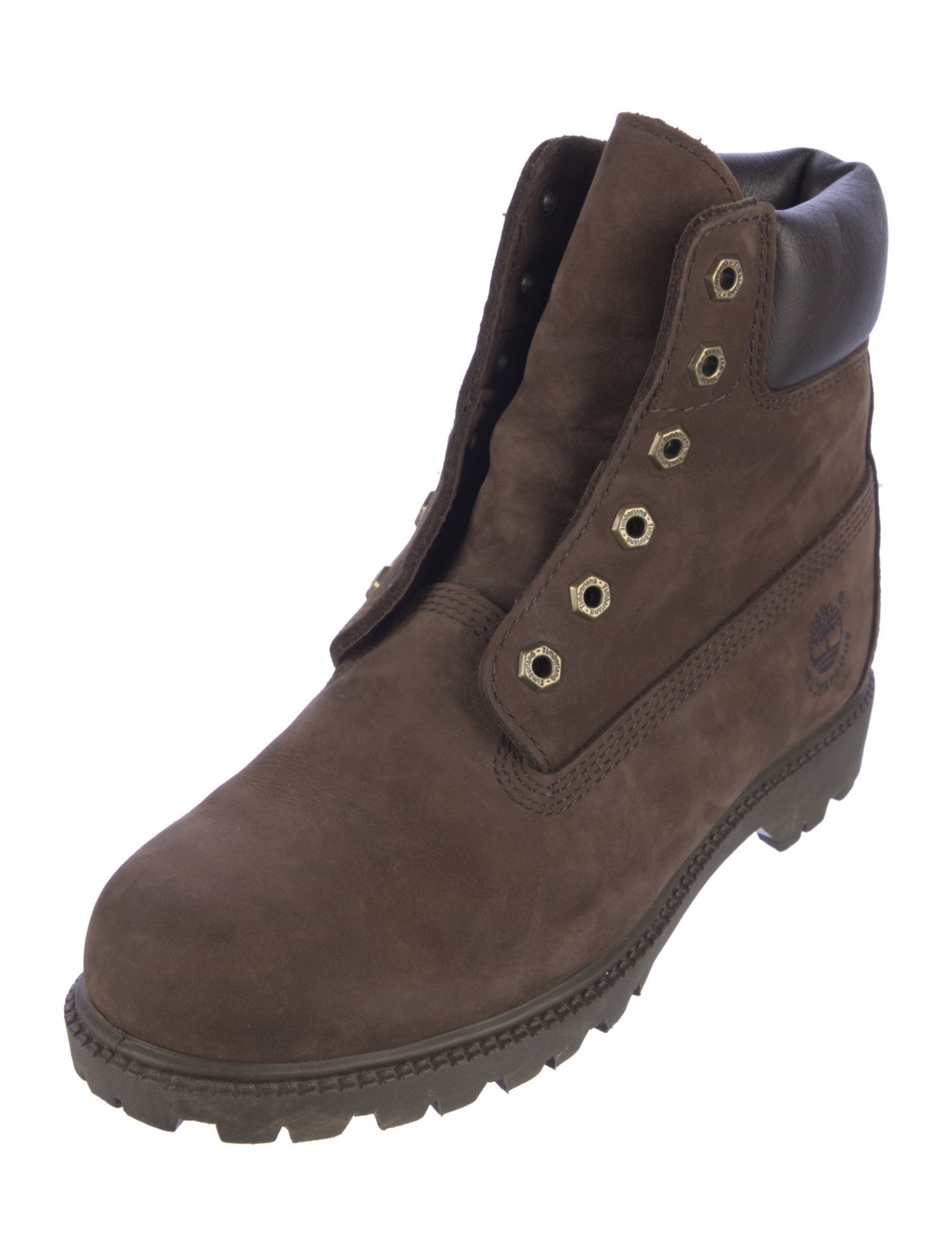Timberland Suede Colorblock Pattern Combat Boots