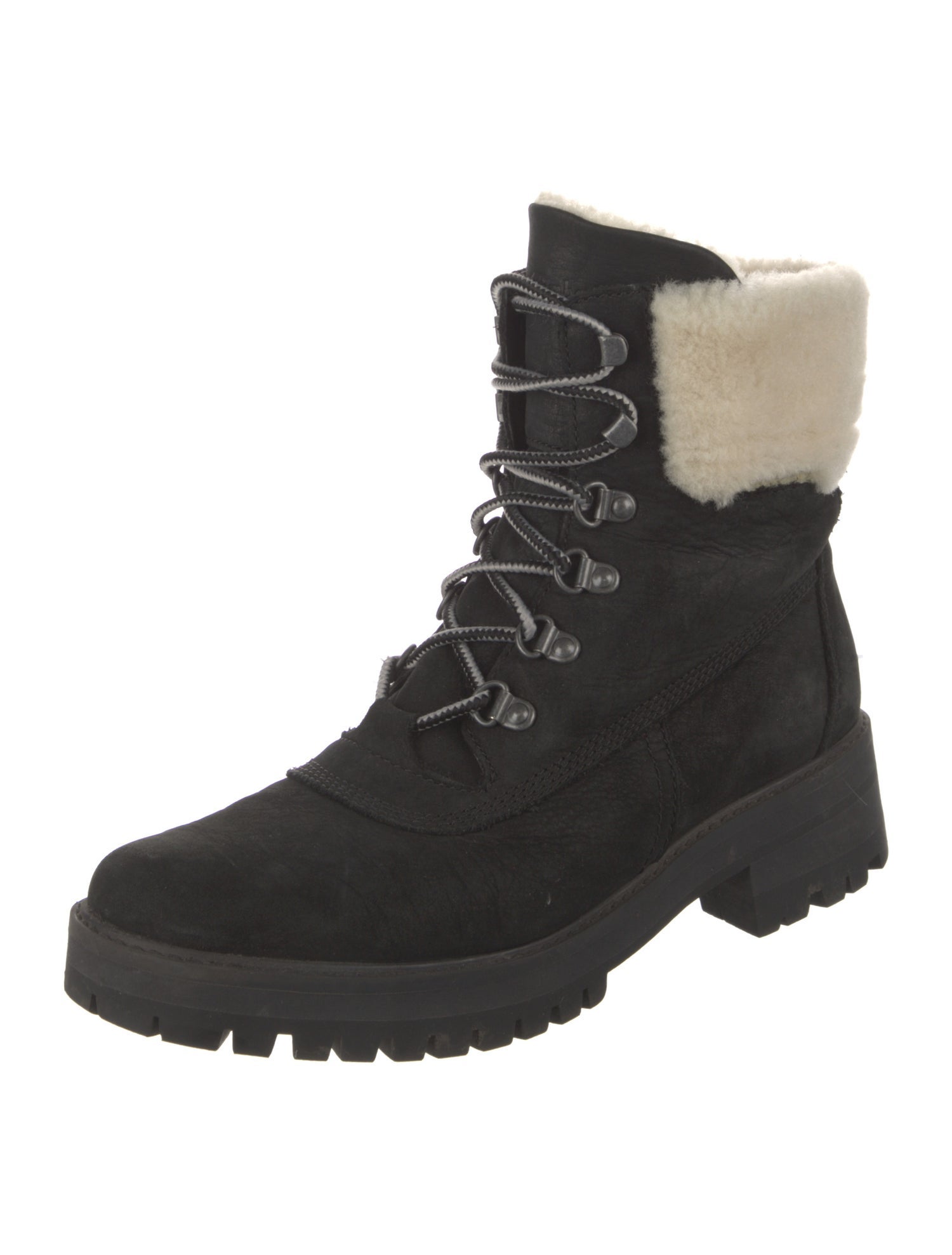 Timberland Suede Colorblock Pattern Combat Boots