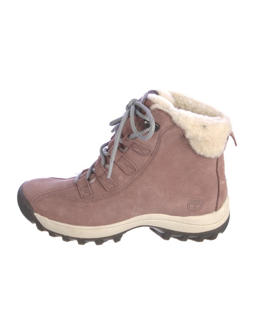 Timberland Suede Fur Trim Hiking Boots