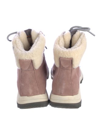 Timberland Suede Fur Trim Hiking Boots