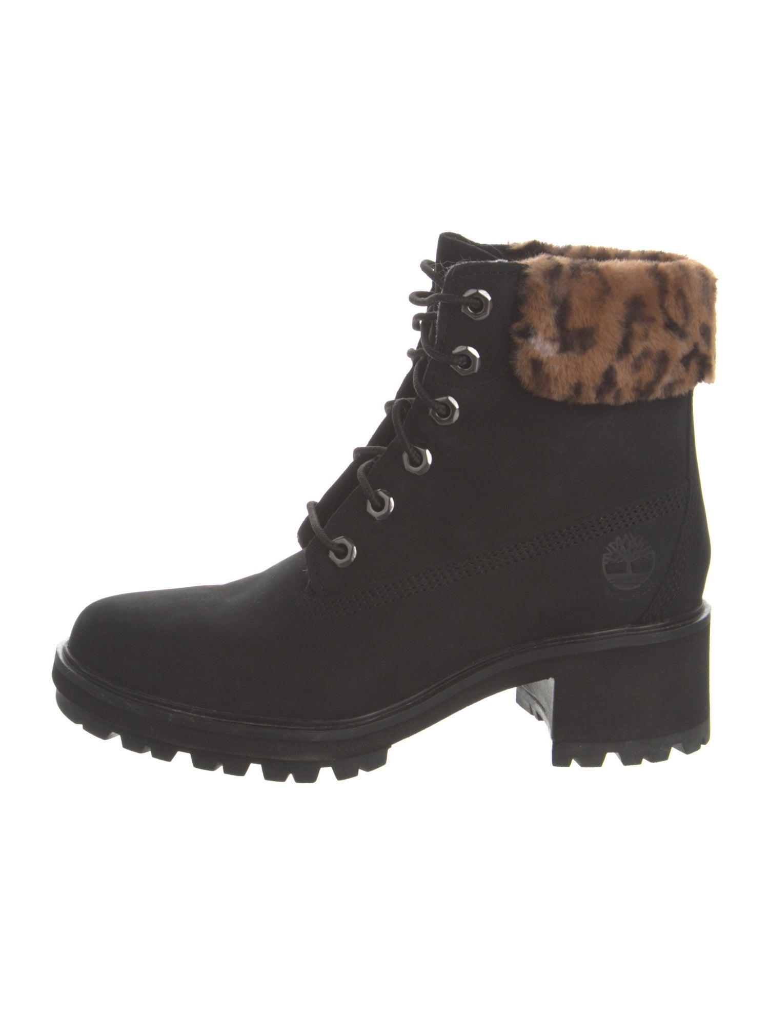 Timberland Suede Faux Fur Trim Combat Boots