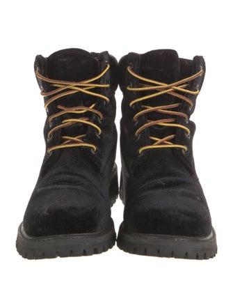 Timberland Velvet Combat Boots