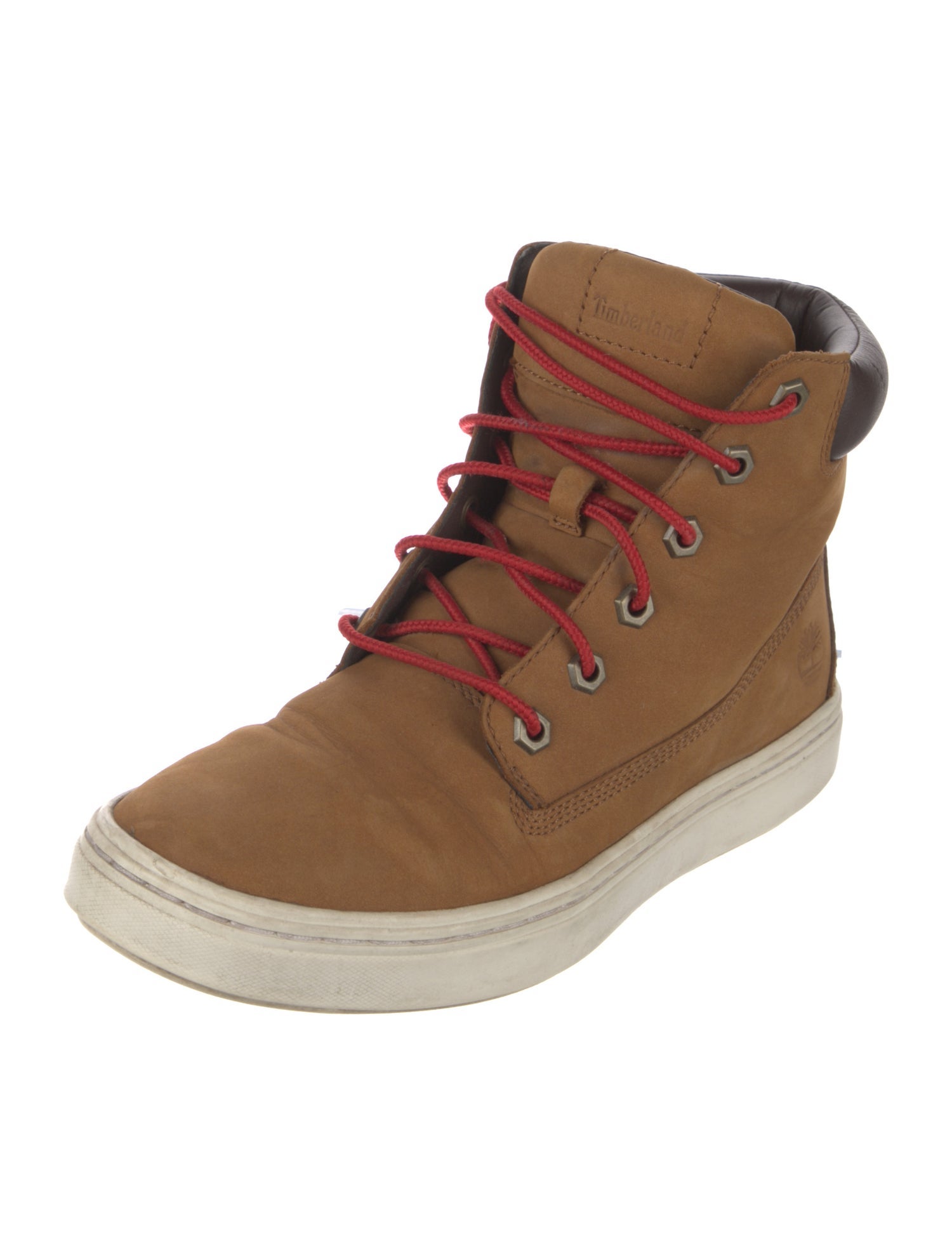 Timberland Suede Colorblock Pattern Lace-Up Boots