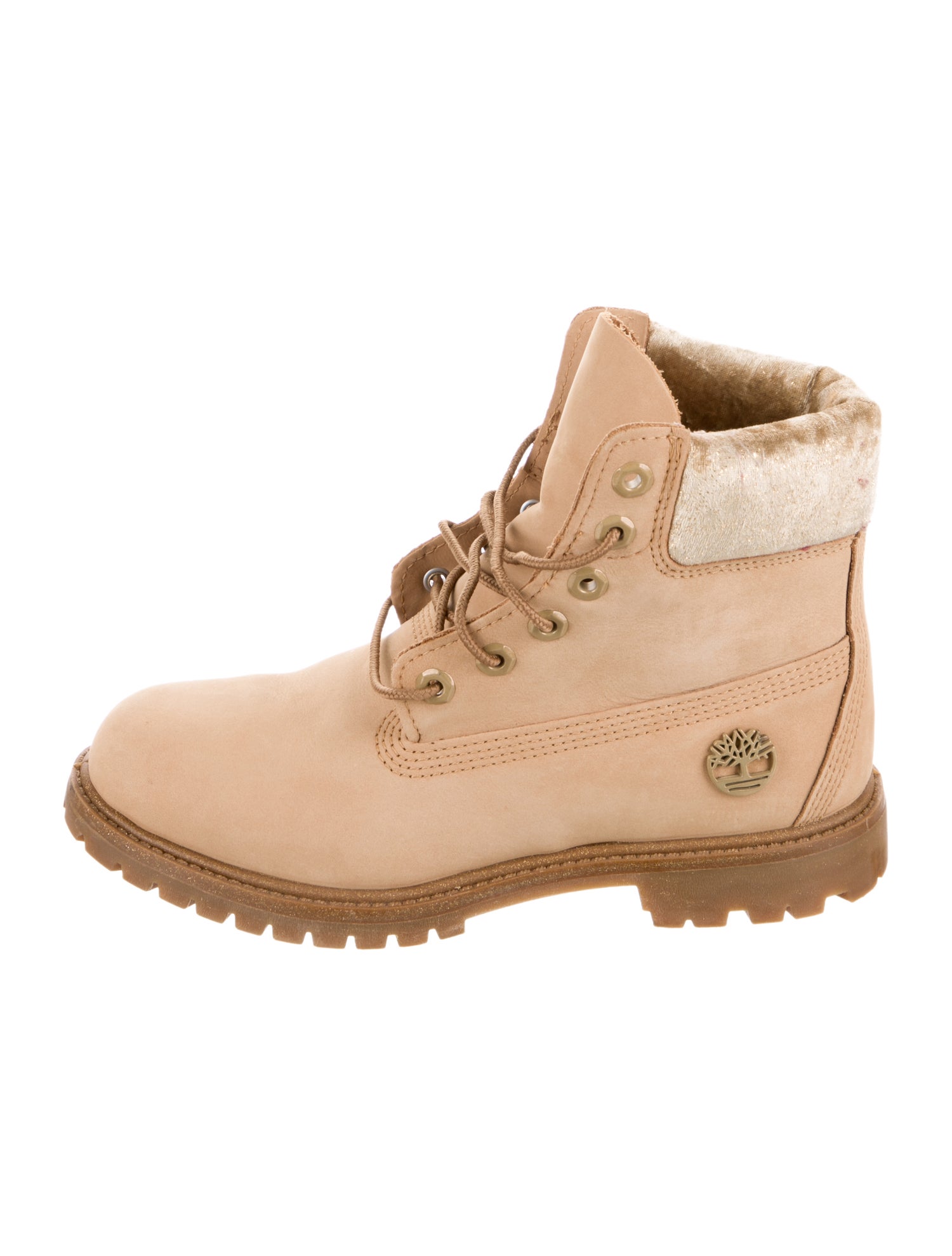 Timberland Nubuck Leather Trim Embellishment Combat Boots
