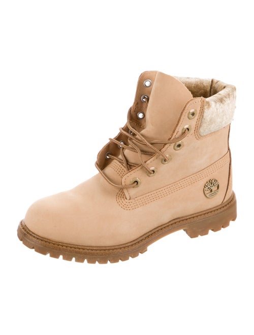 Timberland Nubuck Leather Trim Embellishment Combat Boots