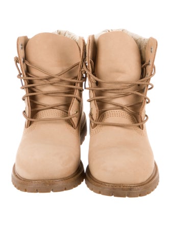 Timberland Nubuck Leather Trim Embellishment Combat Boots