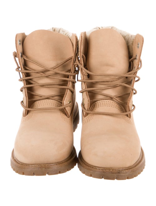 Timberland Nubuck Leather Trim Embellishment Combat Boots