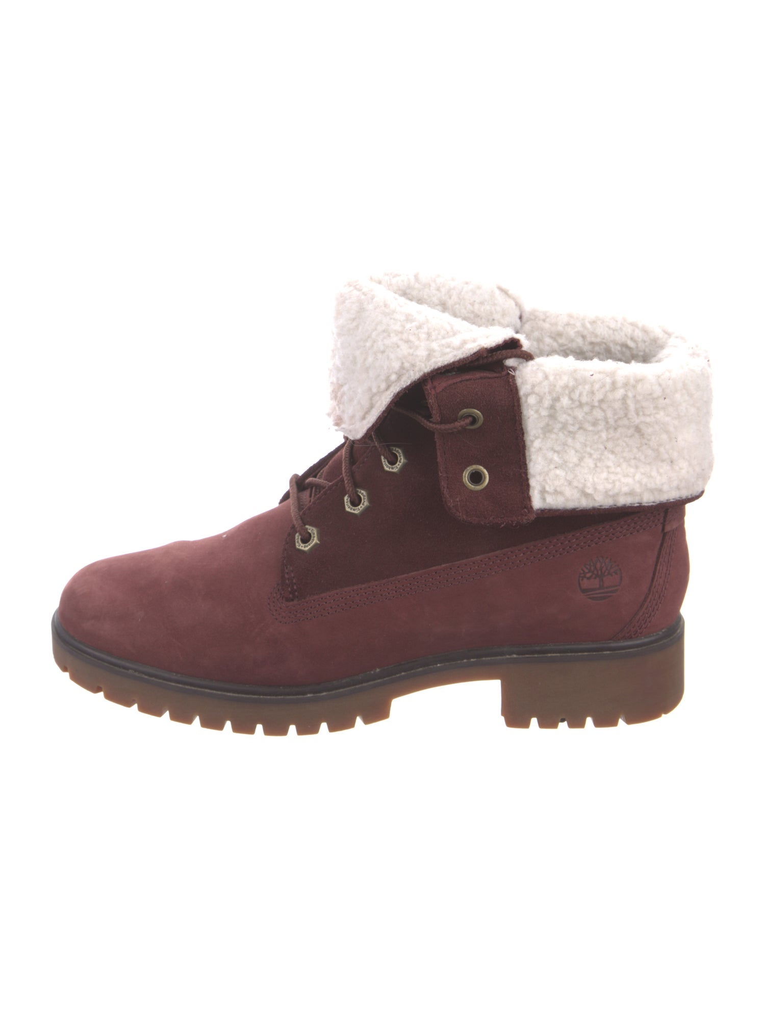 Timberland Suede Colorblock Pattern Lace-Up Boots