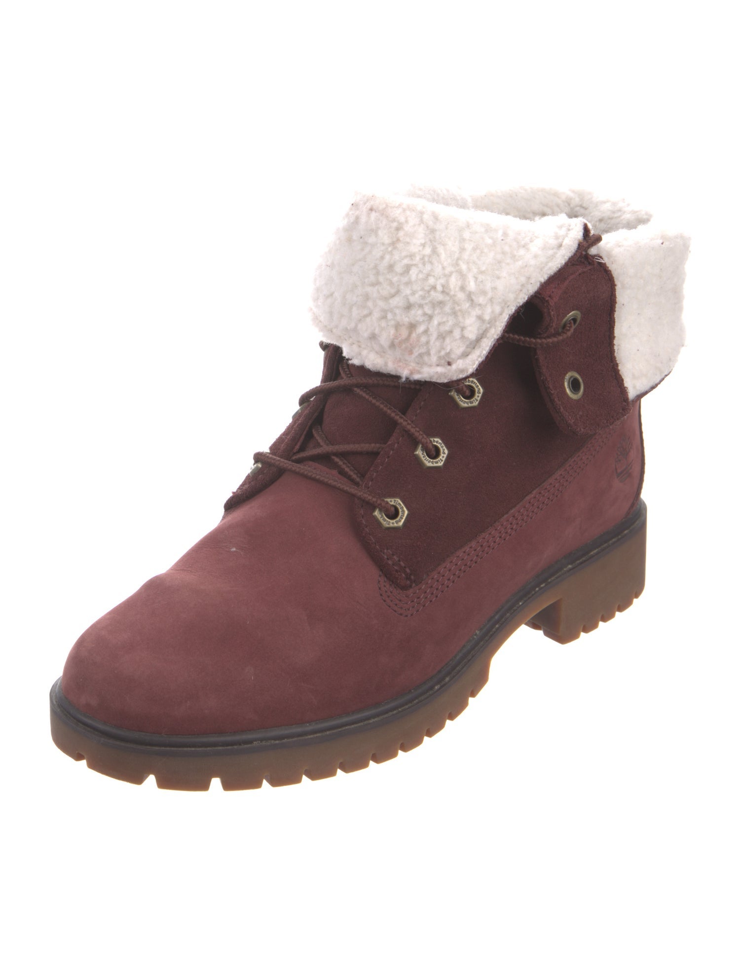 Timberland Suede Colorblock Pattern Lace-Up Boots