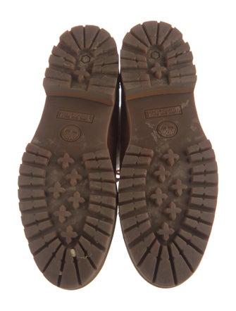 Timberland Leather Fur Trim Combat Boots