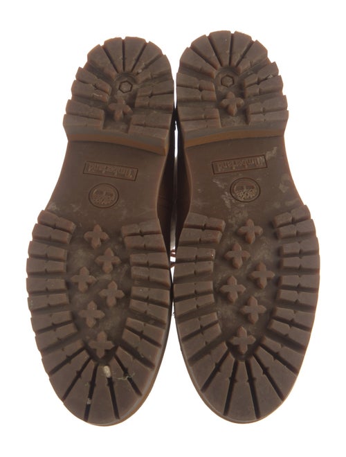 Timberland Leather Fur Trim Combat Boots