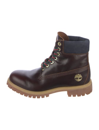 Timberland Leather Printed Combat Boots