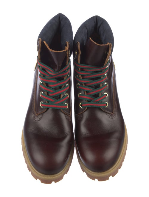 Timberland Leather Printed Combat Boots