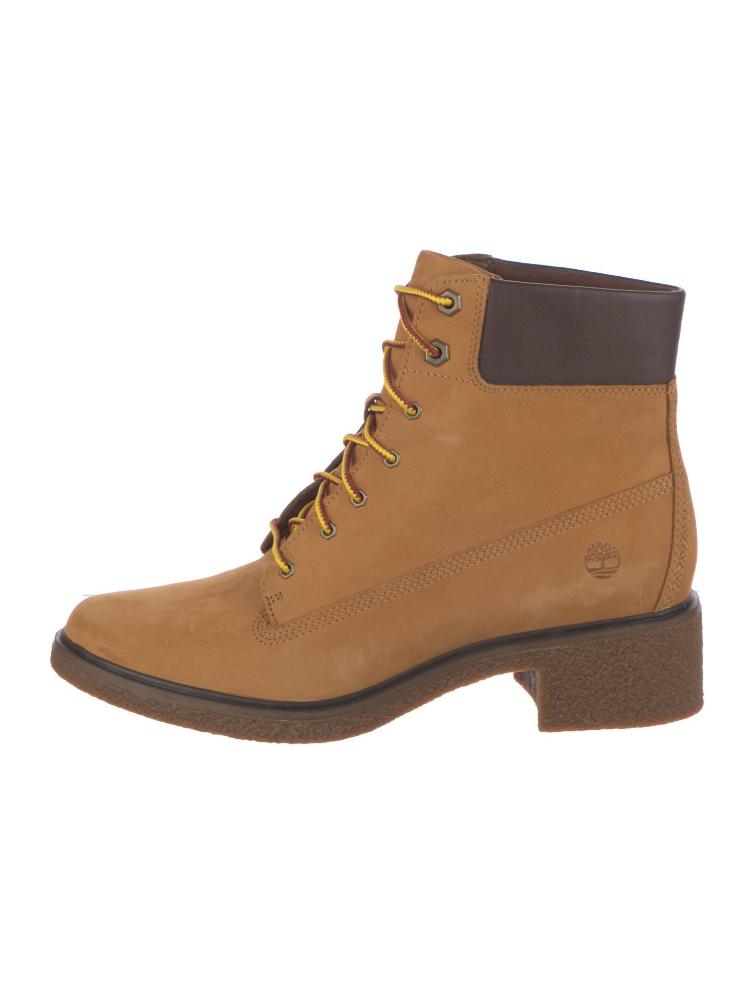 Timberland Suede Colorblock Pattern Lace-Up Boots
