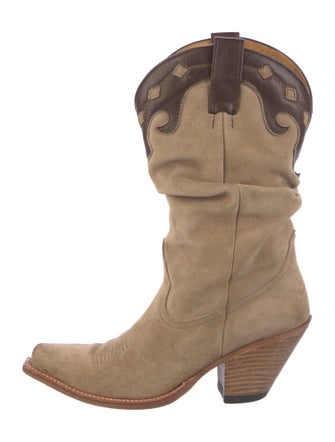 Sendra Suede Patterned Western Boots