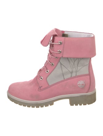 Timberland Suede Graphic Print Combat Boots