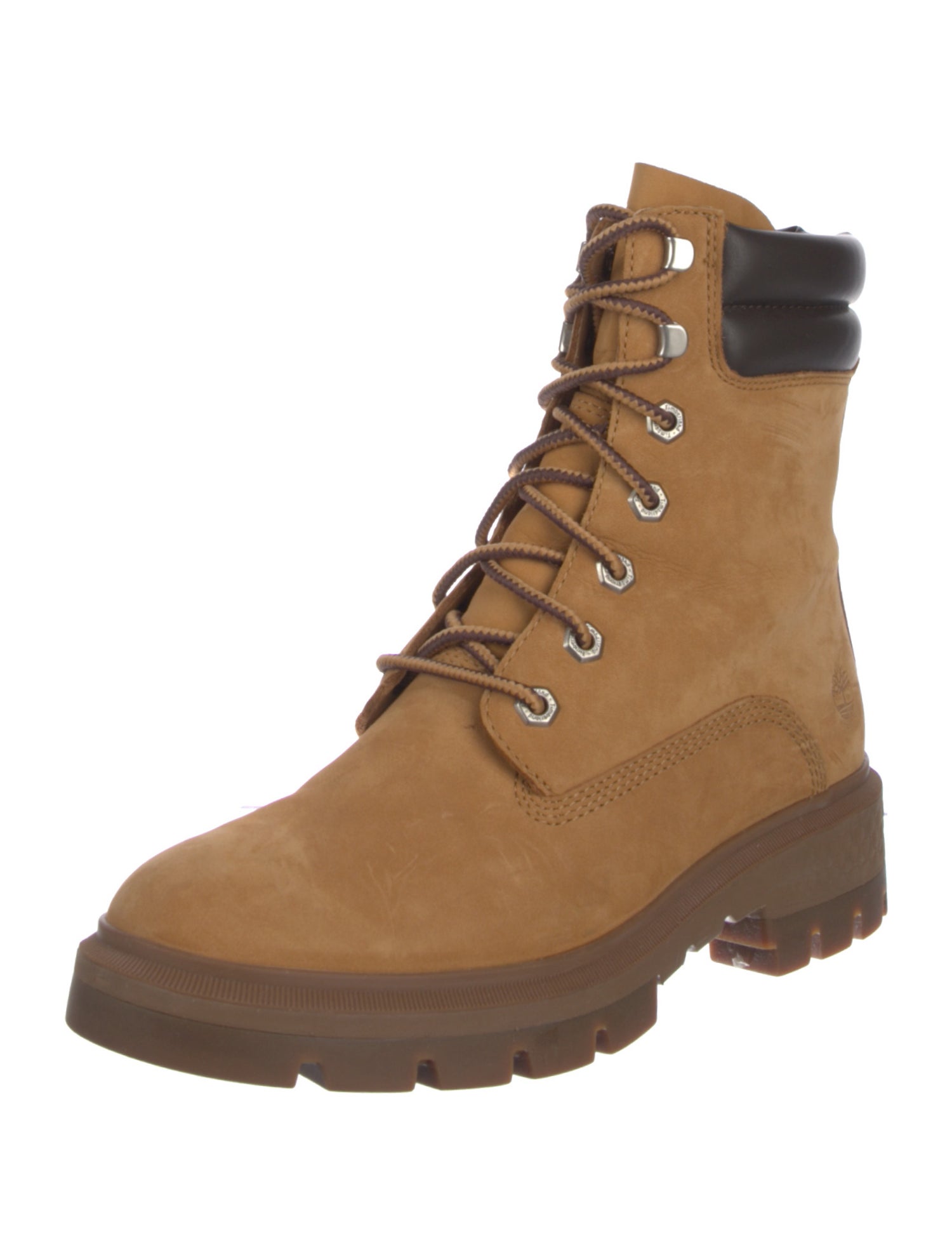 Timberland Leather Colorblock Pattern Combat Boots