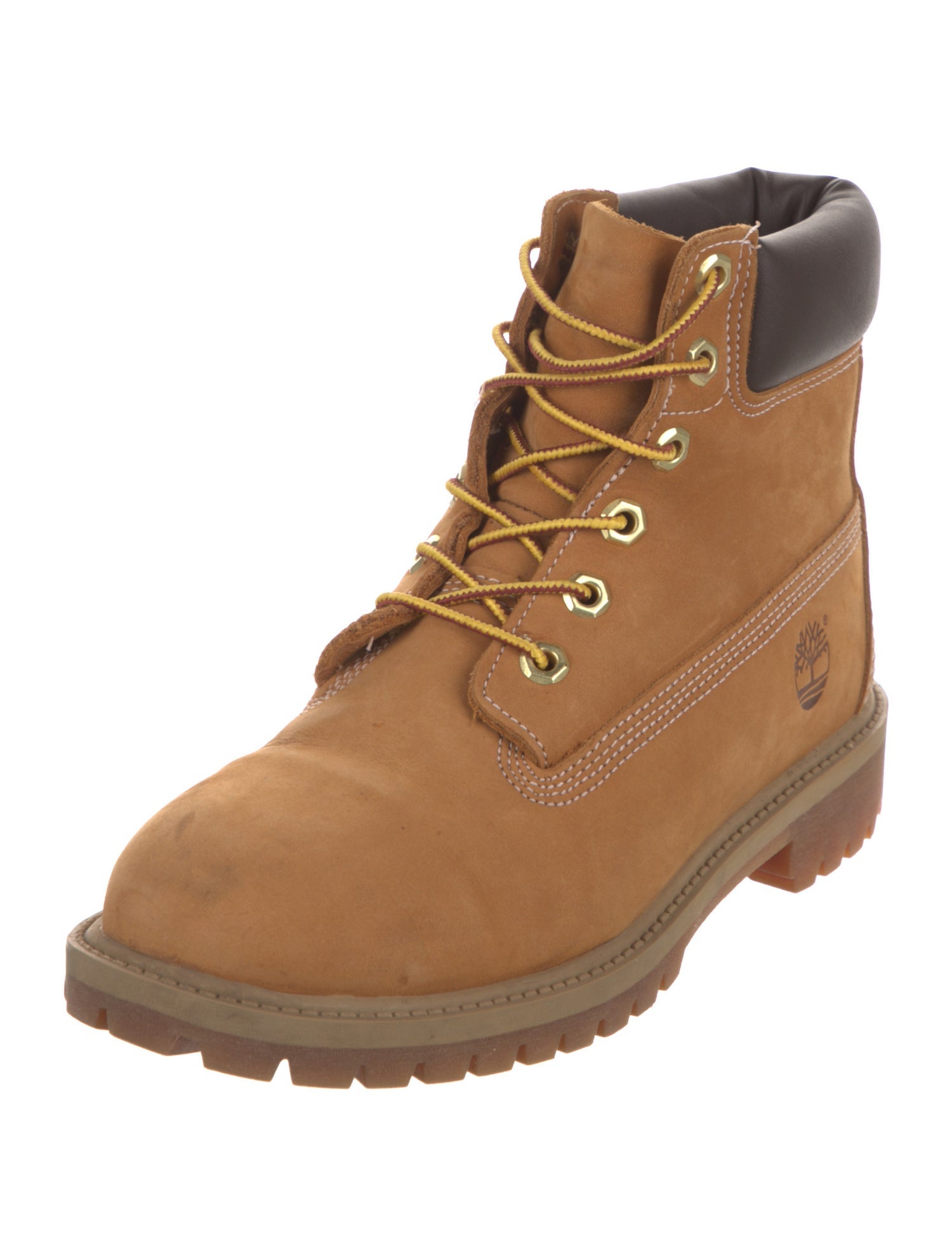 Timberland Suede Colorblock Pattern Combat Boots