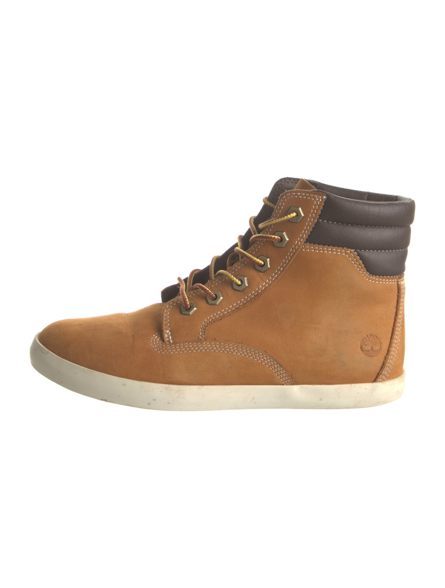 Timberland Suede Colorblock Pattern Lace-Up Boots