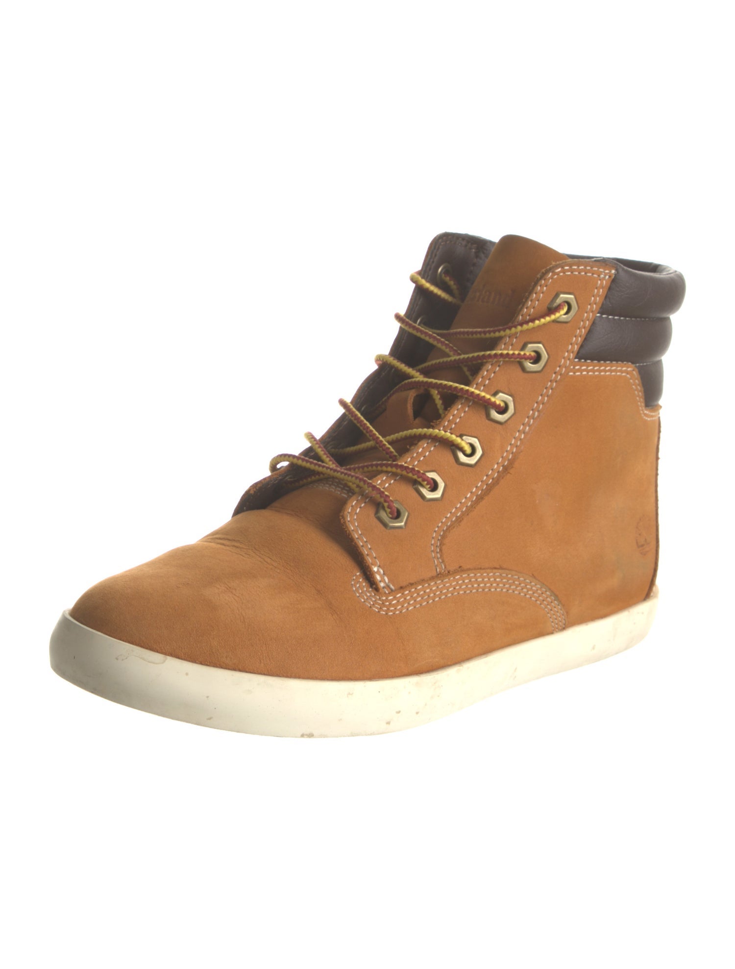 Timberland Suede Colorblock Pattern Lace-Up Boots