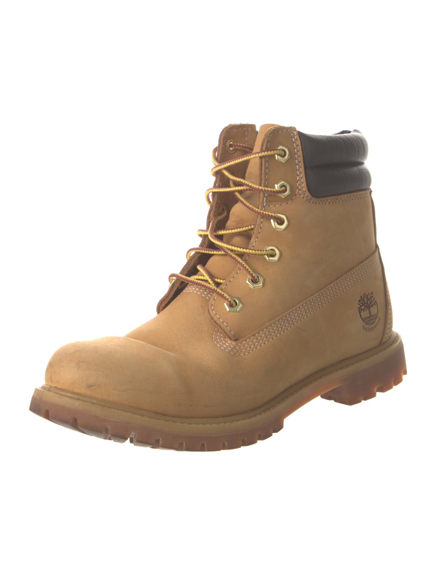 Timberland Nubuck Colorblock Pattern Combat Boots