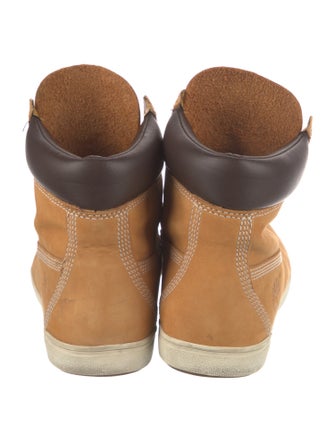 Timberland Leather Colorblock Pattern Lace-Up Boots