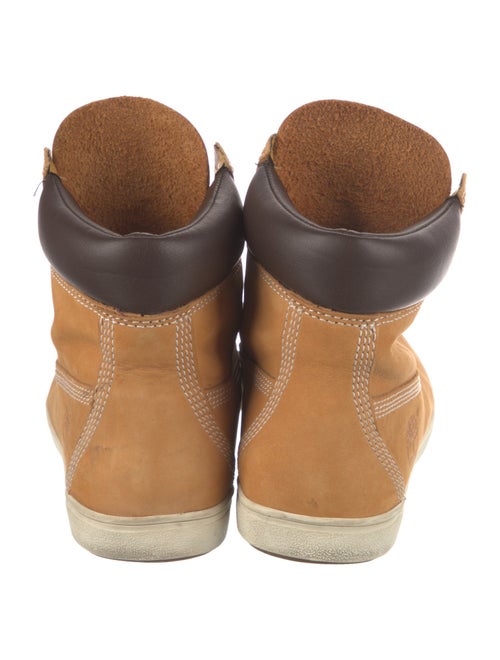 Timberland Leather Colorblock Pattern Lace-Up Boots