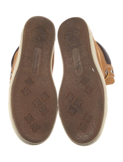 Timberland Leather Colorblock Pattern Lace-Up Boots