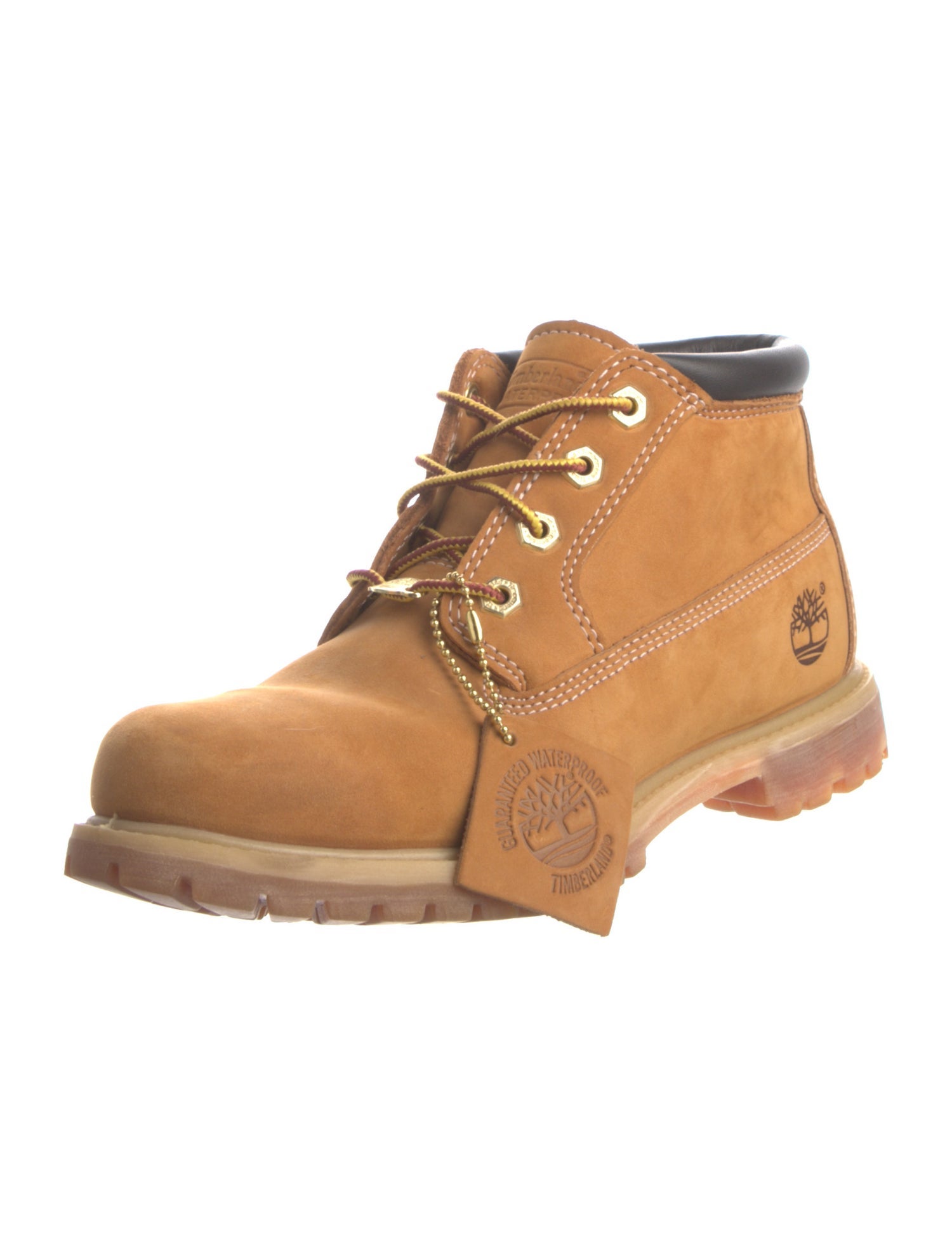 Timberland Nubuck Colorblock Pattern Lace-Up Boots