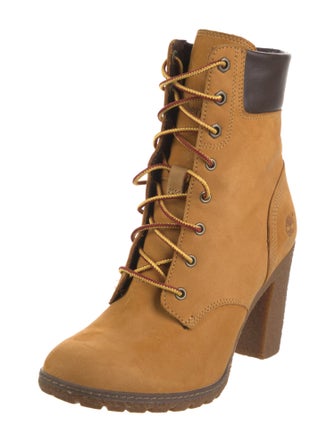 Timberland Nubuck Colorblock Pattern Lace-Up Boots