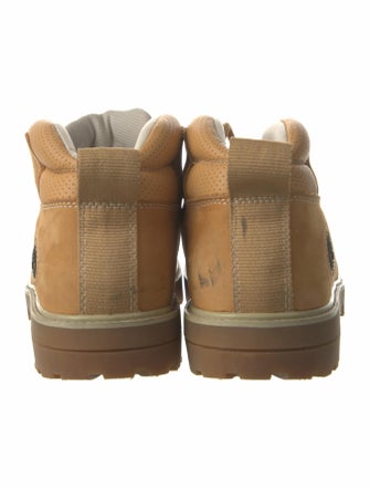 Timberland Suede Whipstitch Trim Lace-Up Boots