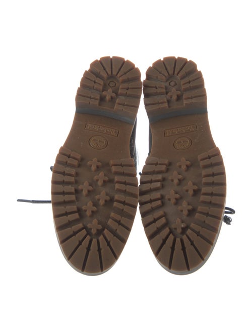 Timberland Suede Fur Trim Combat Boots