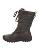 Timberland Leather Embroidered Accent Snow Boots