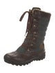 Timberland Leather Embroidered Accent Snow Boots