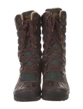 Timberland Leather Embroidered Accent Snow Boots