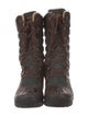 Timberland Leather Embroidered Accent Snow Boots