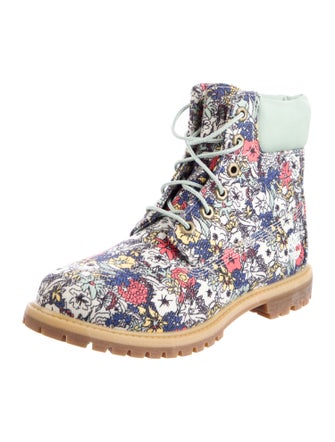 Timberland Floral Print Combat Boots