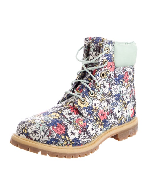 Timberland Floral Print Combat Boots