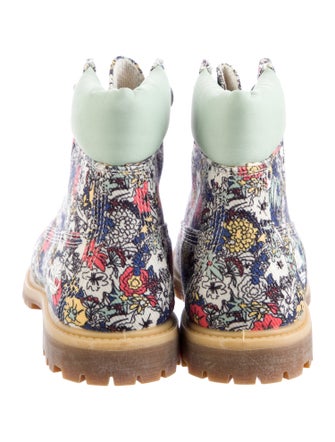 Timberland Floral Print Combat Boots